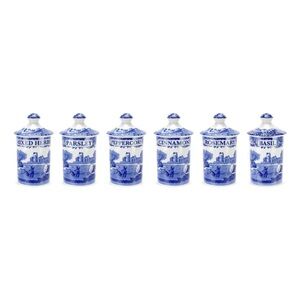 ✨LIKE NEW✨ Spode Blue Italian Spice Jars, Set of 6 🤍💙